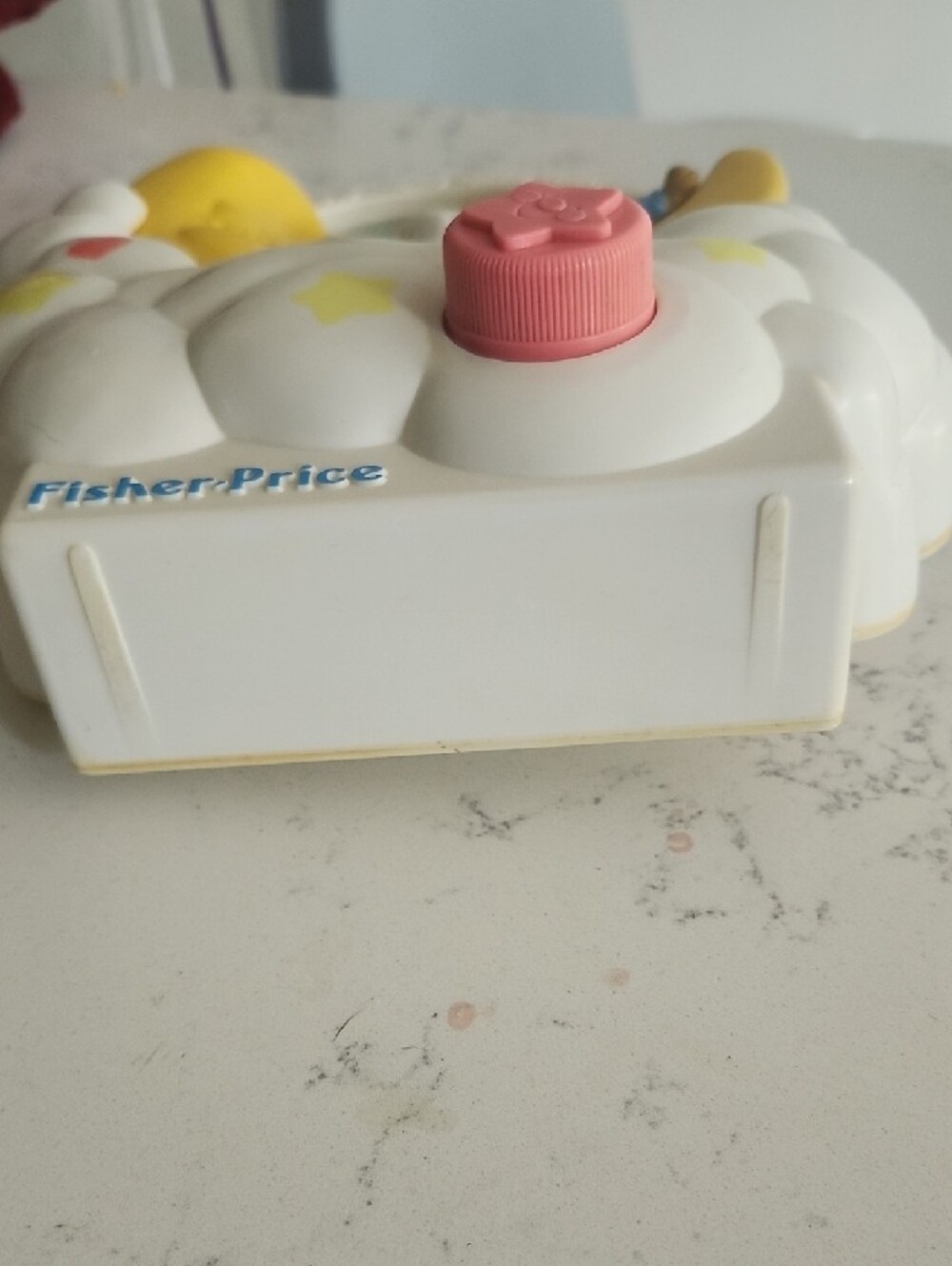 Vintage 1985 Fisher-Price Yellow Moon & White Cloud Musical Sleep Toy - Picture 4 of 6